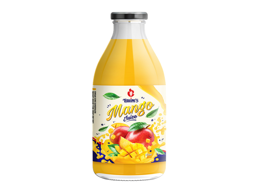 Bottle of mango juice